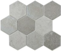 Keramikmosaik Grau Fliesenspiegel Dusche Wand Bad Wc 11F-0204 |10 Mosaikplatten