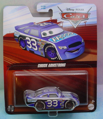 💗 2024 CARS Pixar CHUCK ARMSTRONG #33 ✿ blue;MOOD SPRINGS 💗1/55 💗 2024 CARS Pixar CHUCK ARMSTRONG #33 ✿ blue;MOOD SPRINGS 💗1/55