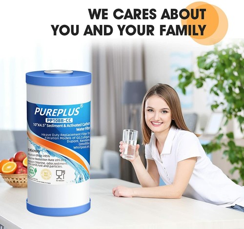 2 Pack PUREPLUS Water Filter Replacement Cartridge Activated Sediment Carbon - Picture 8 of 11