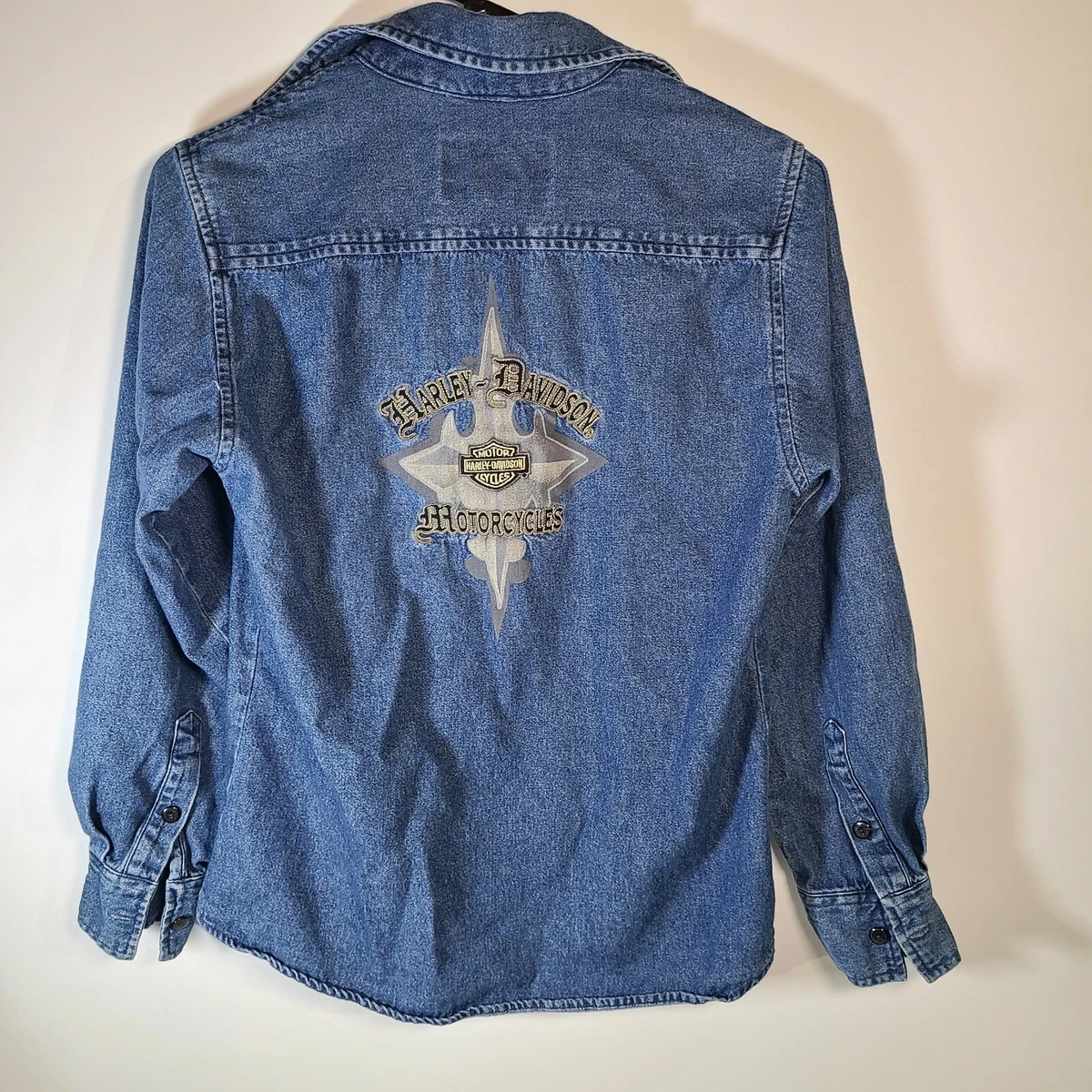 Harley davidson shop womens denim shirt