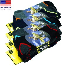 3-12 Pairs Mens Winter Outdoor Thermal Boots Heavy Duty Work Heated Socks 10-13