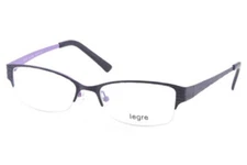 Legre LE5075 COL. 1225 Purple Metal Semi Rimless Eyeglasses Frame 52-17-135