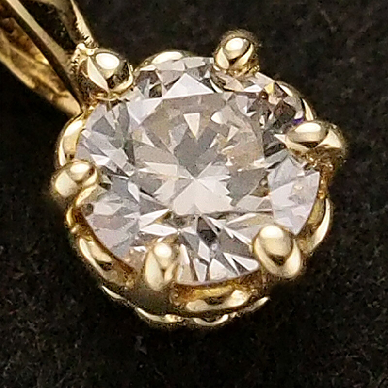 agete⭐︎18k diamond necklace Auth agete Necklace Diamond 0.07ct Star 18K 750 Yellow Gold