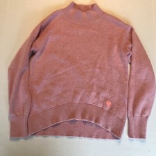 Girl  s Crewcuts By J.Crew Pink Heart Sweater Size Large 10-12
