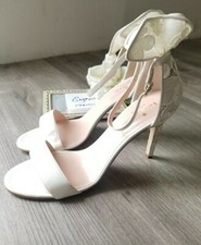 NEW Kate Spade Ivory Floral Lace Leather Sandal Wedding Heels 9