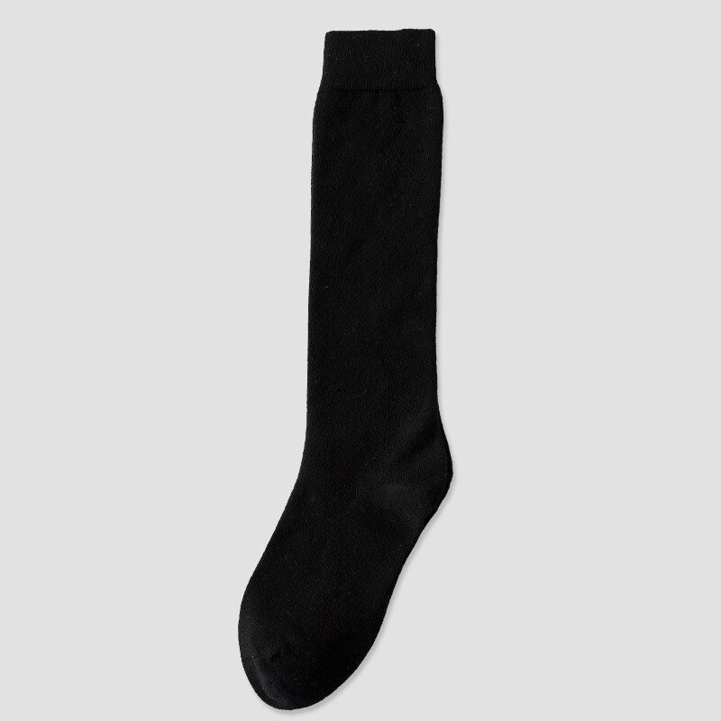 5 Pairs of women's fall solid cotton calf socks for warm comfort