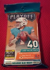 2021 Panini Playoff Football Jumbo Value Pack (Blue Insert Parallels!) 40 Cards