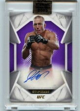 2020 Topps UFC Striking Signatures GEORGES ST-PIERRE Auto Purple /99