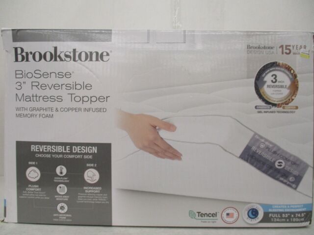 brookstone reversible mattress topper