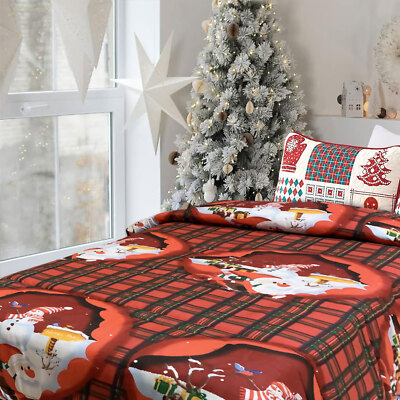 Weihnachtsdecke Winterdecke Einzelbett 1-Sitzer Weihnachtsmann 6516
