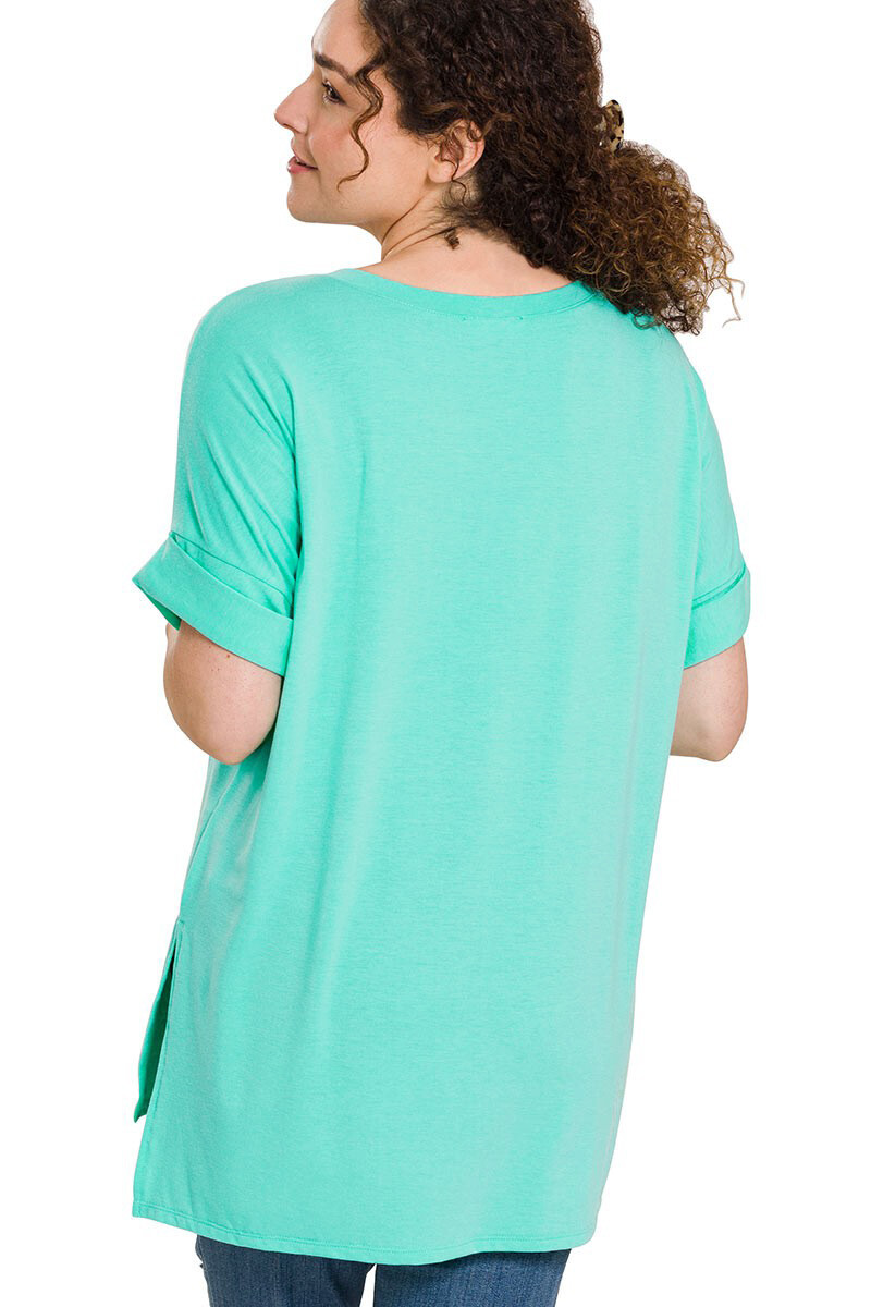 【YOURNUS】Silent Blue Half Sleeve Calix Fit & Flare Scrub Top - Ceil Blue – Jaanuu