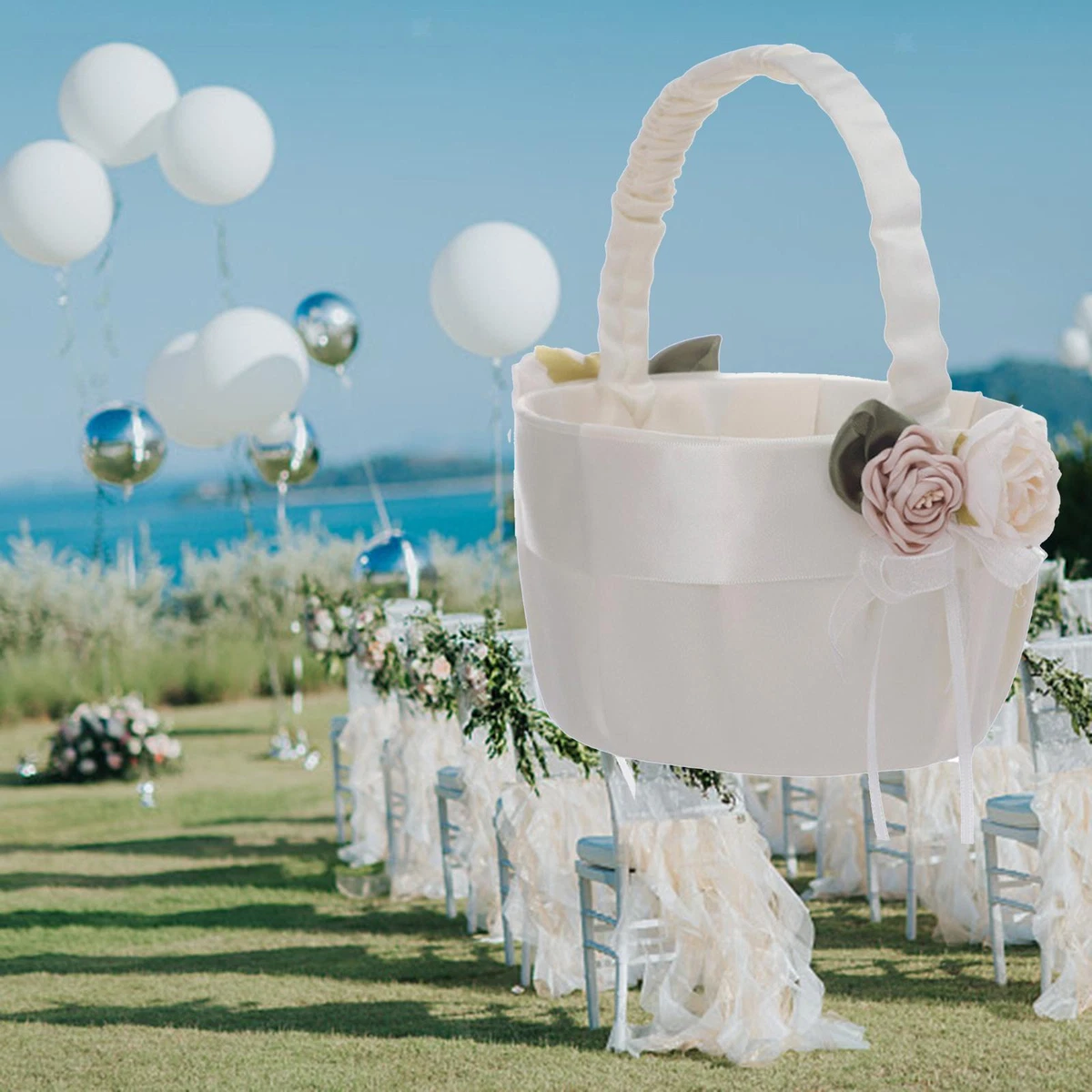 Beach wedding top flower girl basket