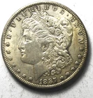 1887 O $1 Morgan Silver One Dollar US Coin New Orleans AU