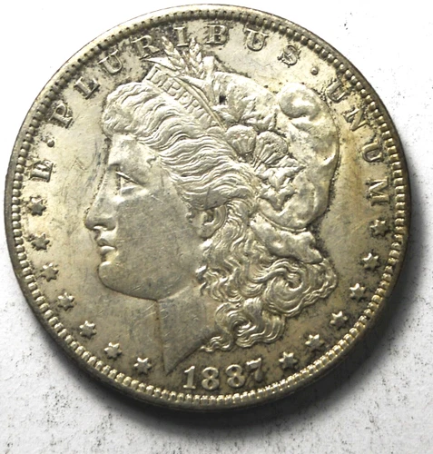 1887 O $1 Morgan Silver One Dollar US Coin New Orleans AU