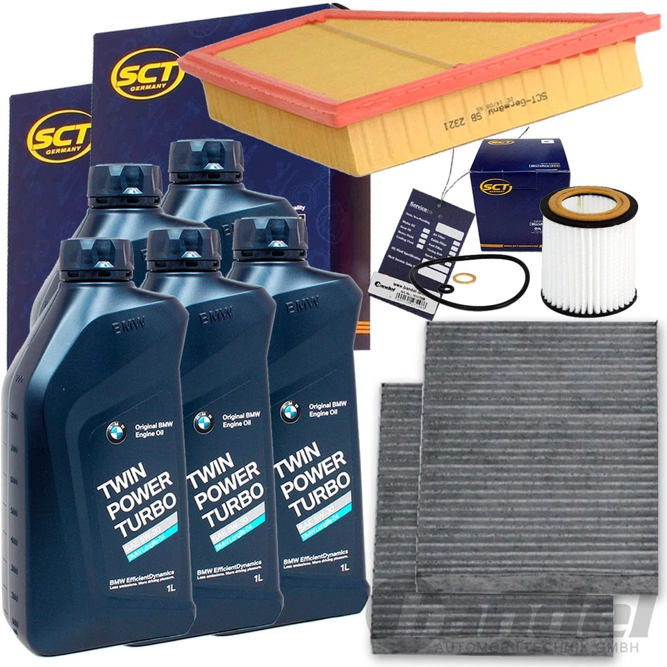 FILTERSET INSPEKTIONSKIT+ORIGINAL passend für BMW 5W30 5er F10 F11 F07 520 528i