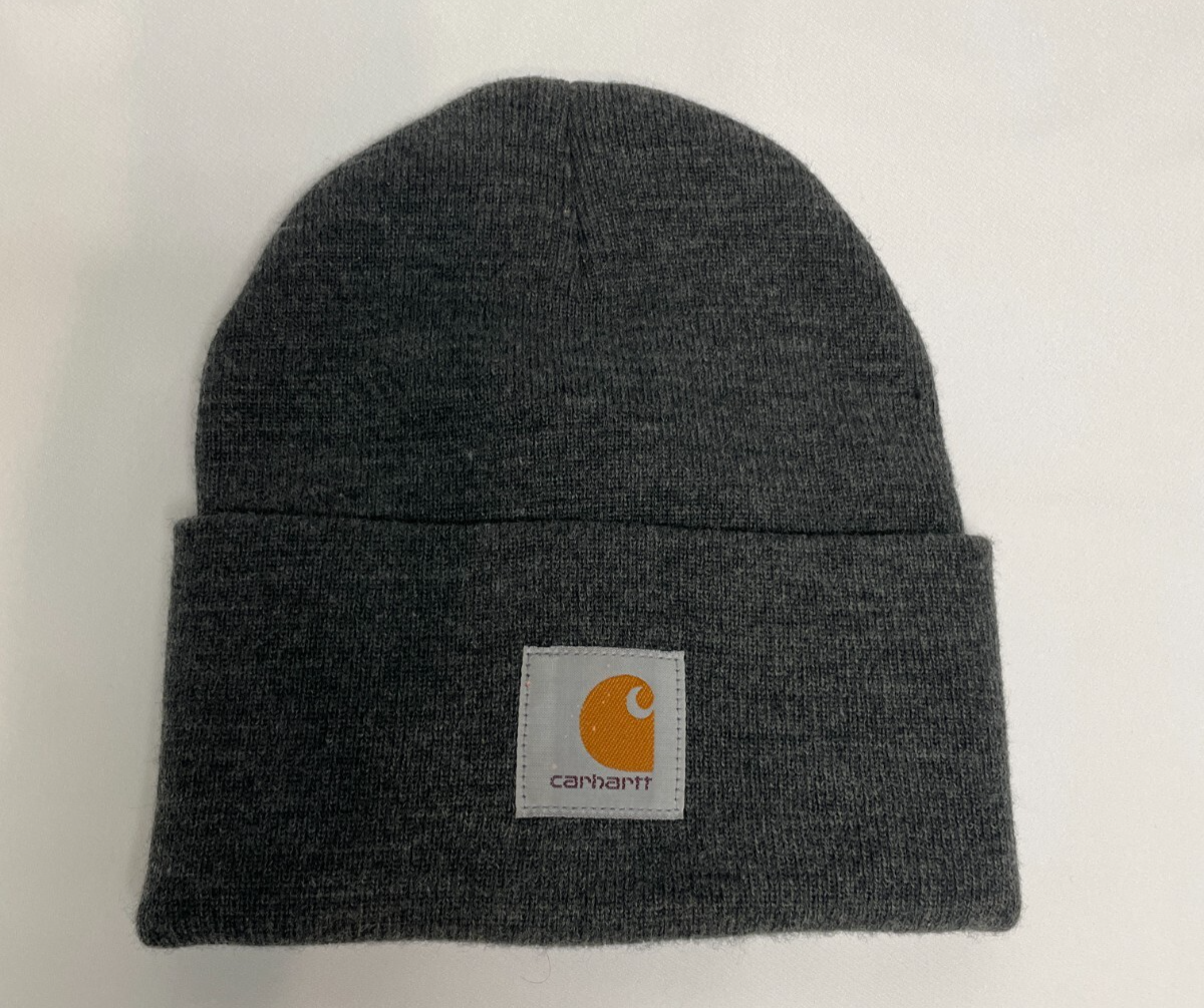 CARHARTT Unisex Knit Cuffed Beanie Classic Hat Cap In Dark Gray