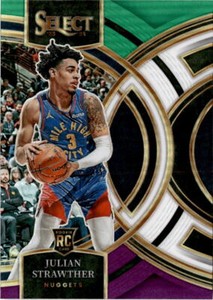 2023-24 Panini Select #101 Julian Strawther Green White Purple Prizms