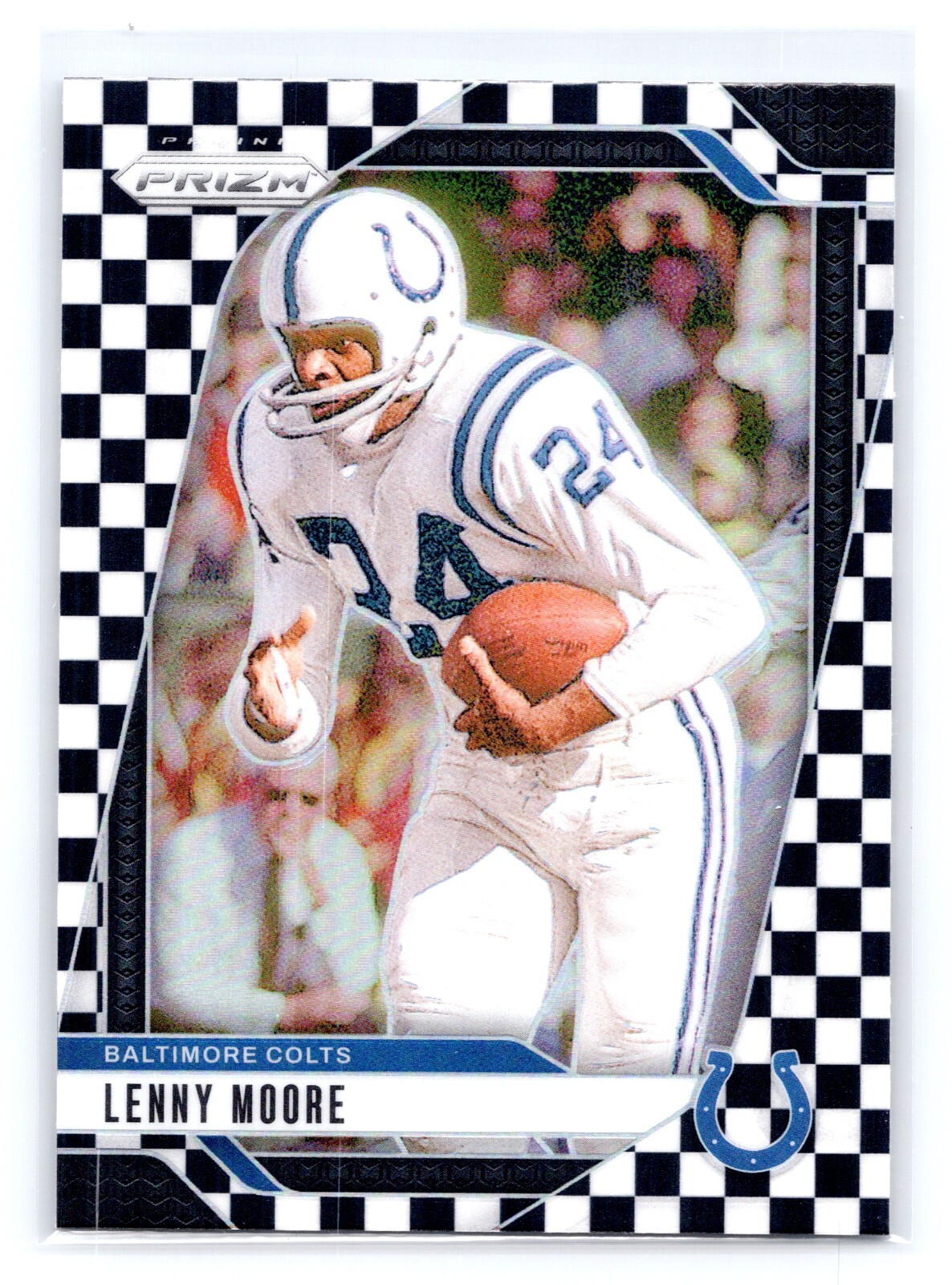 2024 Panini Prizm - Lenny Moore #296 Black & White Checker Prizm