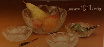 VEBA Glasservice EDEN, 7-teilig (Schale und 6 Schälchen/Teller)