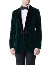 Men's Velvet Blazer Shawl Lapel Velour Suit Jacket Tuxedo Jackets for Wedding