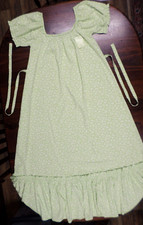 Women's Dress--Yellow Green /White Floral Print Poly Crepe-Small 10-12--New