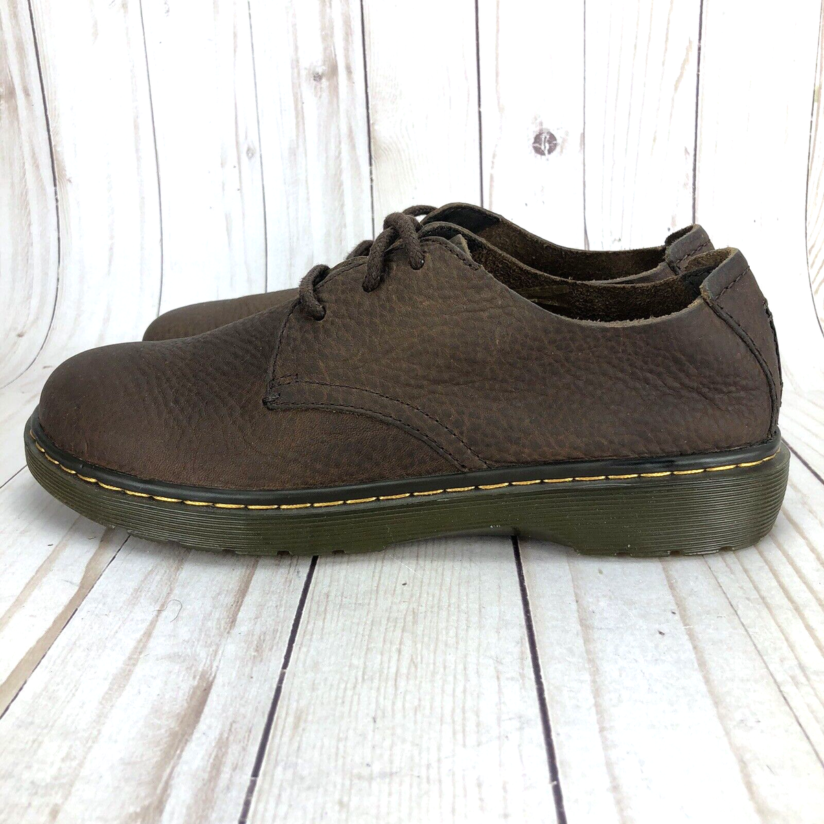 Dr Martens Elsfield Casual Shoes Oxford Brown Pebbled Leather