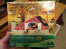 NEW SEALED Hometown 1000 Piece Puzzle Under The Chestnut Tree Barn Blacksmith