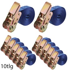 10 x Spanngurte mit Ratsche Hartgurt Zurrgurt Ratschenspanngurt einteilig 4m DE.