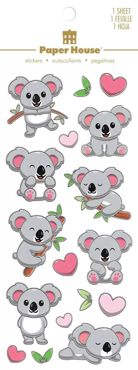 Koala Bear Homemade Planner Stickers, Character Stickers, Journaling  Stickers