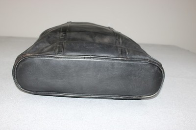 Vintage Coach Tote Shopper Bag Large Black Leather Made USA
