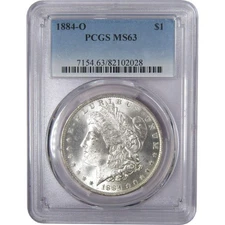 1884 O Morgan Dollar MS 63 PCGS Silver Uncirculated $1 Coin