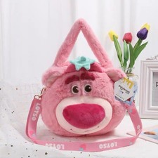 Disney LOTSO 2-Way Crossbody Bag Fuzzy Plush Tote Bag Toy Story Cozy Winter Gift