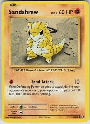 Sandshrew 54/108 Common XY - Evolutions HP