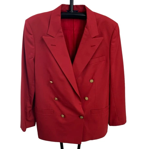 Giacca cappotto sportivo Burberry uomo vintage rosso pura lana 46?