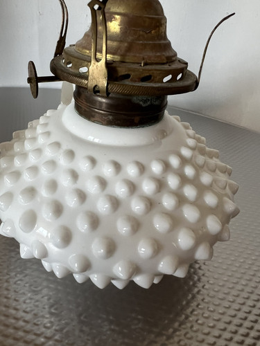 Fenton weiß Milchglas Nagel Öl Hof Lampe - Bild 9 von 15
