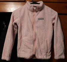Columbia Fleece Jacket Fire Side Sherpa FZ Girls Pink Youth Small YS 7/8 XG1954