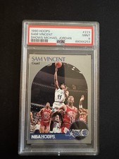 Hoops 1990 Sam Vincent Shows Michael Jordan #223 PSA 9 Base Set Basketball Card