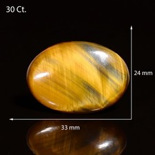 Natural Tiger Eye Oval Shape Cabochon Loose Loose Gemstone 30 Ct. 33X24X5 mm