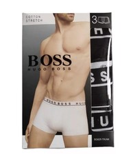 Image of Hugo Boss men's boxers trunks/shorts underwear cotton stretch 3 In a pack