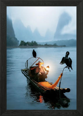 Fischer von XingPing Gerahmtes Wandbild Poster Leinwanddruck Bild