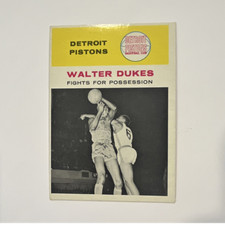 Fleer Base Set Walter Dukes Fights for Possession #50 Pistons Basketball