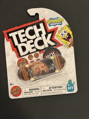 Tech Deck Santa Cruz SpongeBob SquarePants Fingerboard Mini Skateboard 6/7 2025