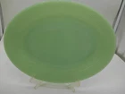 Lovely Vintage Anchor Hocking Jadeite Jane Ray 11" Oval Platter