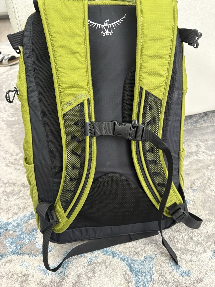 Osprey Ozone Day Pack Backpack Olive Lime Green Hiking Shuttle