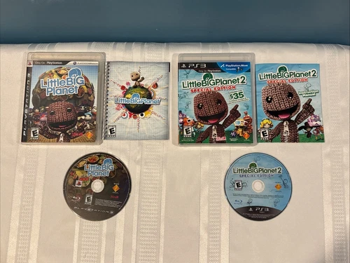 Little Big Planet 1 & 2 PS3 Bundle Tested Sony PlayStation CIB Special Edition