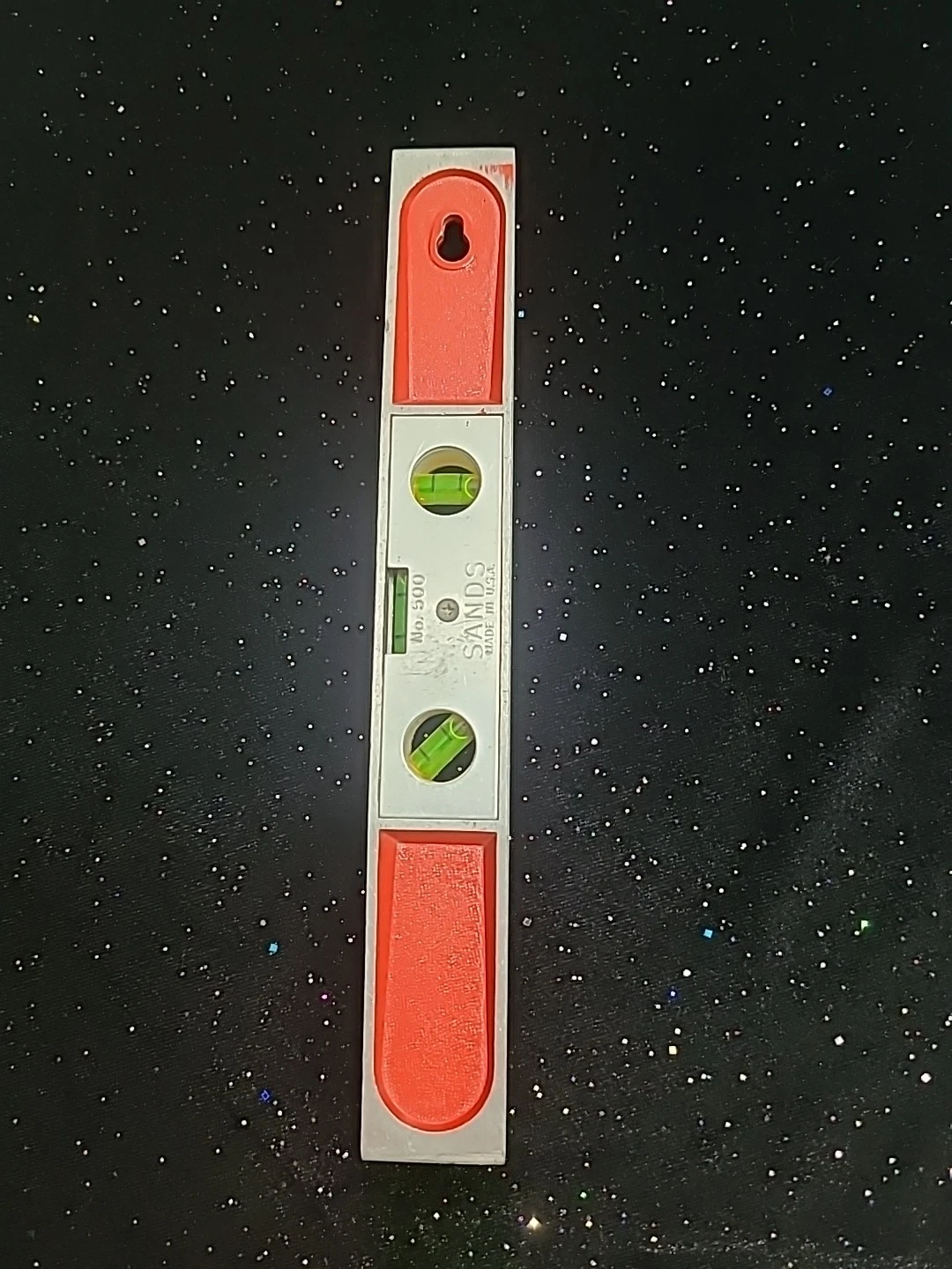 Vintage Sands No. 500 Aluminum Spirit Level USA Red Ends 9in. Length Hang Hole