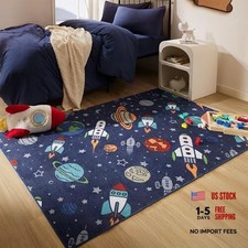 Kids Rugs for Playroom, Area Rugs for Boys Bedroom, Washable Nursery Carpet,