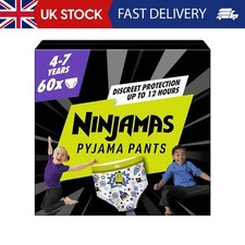Pampers Ninjamas Pyjama Pants Unisex Spaceships, 4-7 Years, 10 Pyjama Pants, 17k