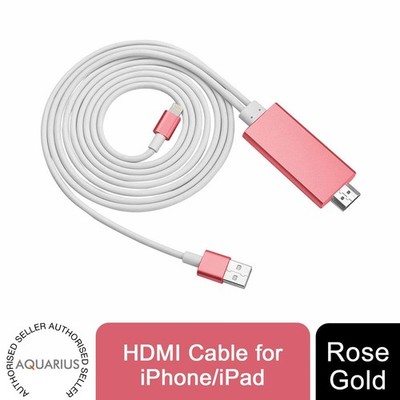 HDMI Adapter Lightning auf HDMI 1080P Roségold Kompakt 17x19x3cm Stecker für TV&Pad