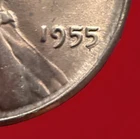 1955P Lincoln Wheat Cent Penny Poor Man's Double Die BU Actual Coin Pics 1460